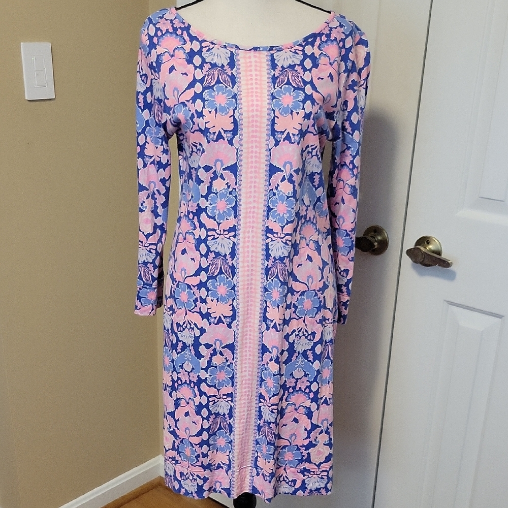 Lilly Pulitzer Marlowe Pima Cotton Floral Shirt Dress Size M